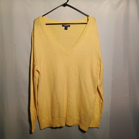 Old Navy Women’s Yellow V-Neck Sweater – Size XL - Picture 1 of 4